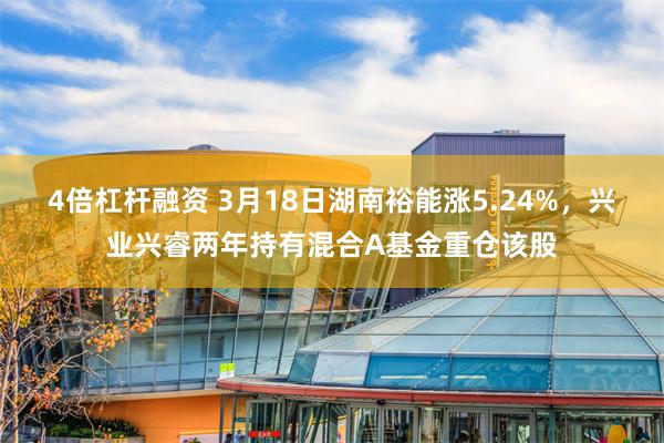 4倍杠杆融资 3月18日湖南裕能涨5.24%，兴业兴睿两年持有混合A基金重仓该股